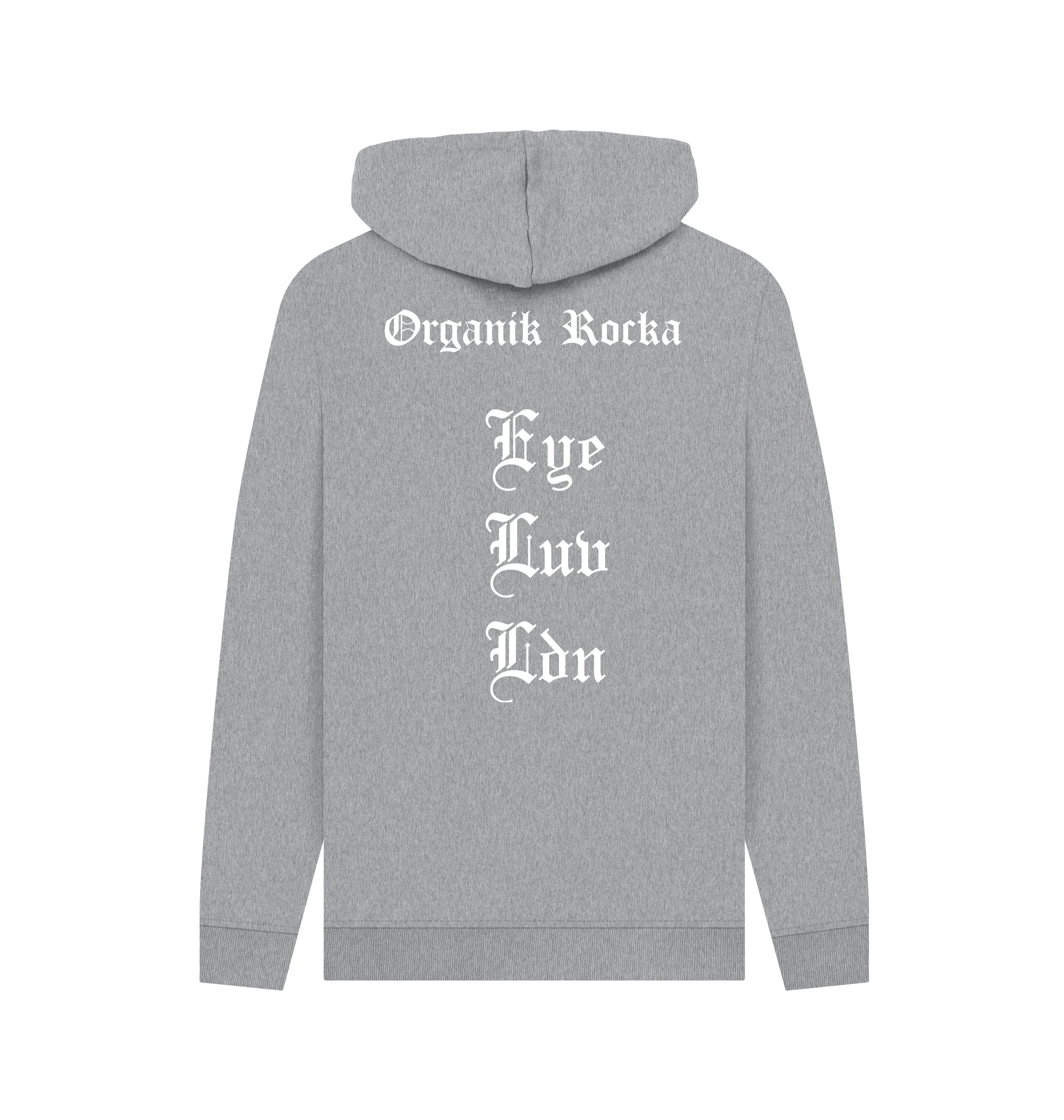 Eye love (remix) hoodie...light heather grey (text on back) - Image 2