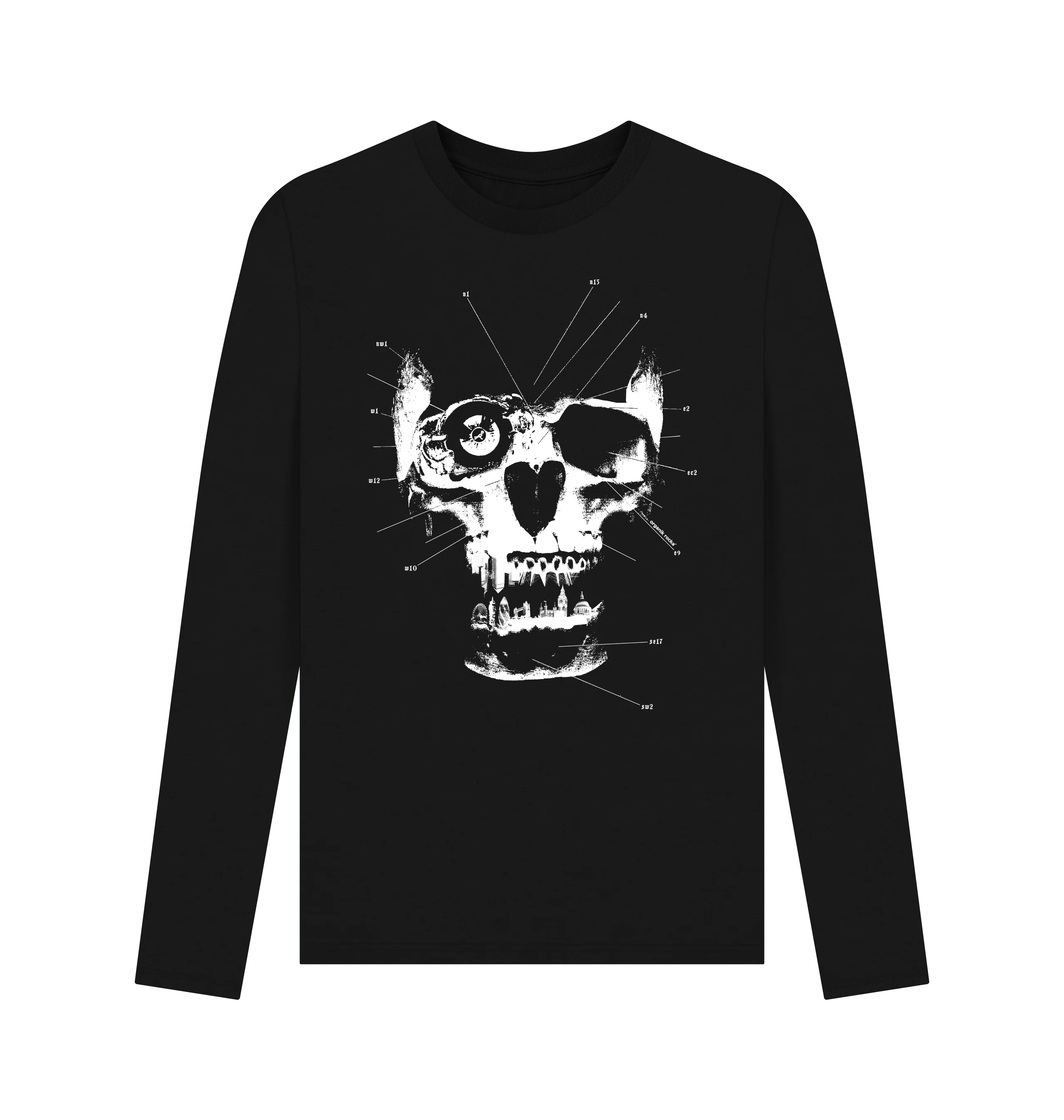 Eye Love (remix)  long sleeve tee  - black