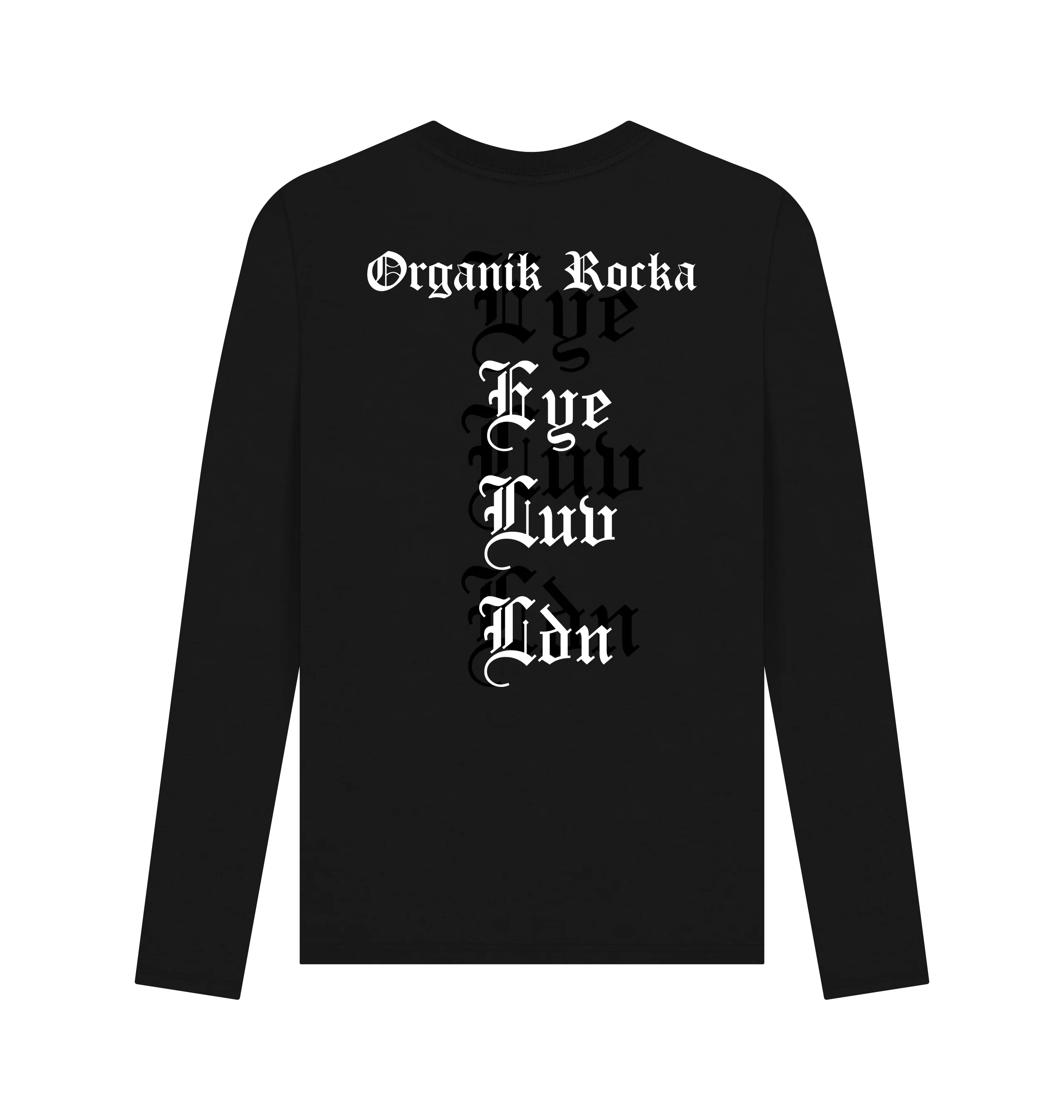 Eye Love (remix)  long sleeve tee  - black - Image 2
