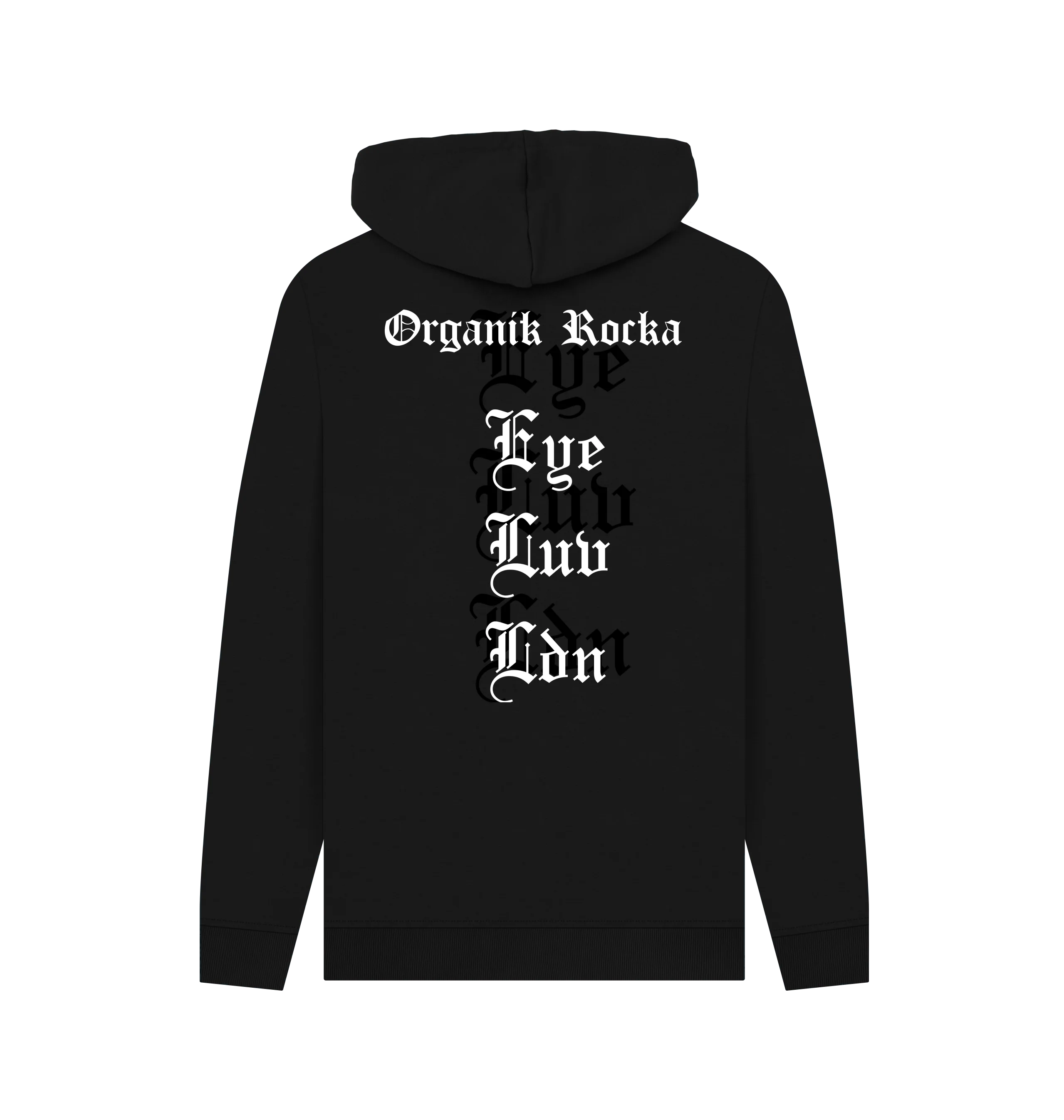 Eye love (remix) hoodie...black (text on the back) - Image 2