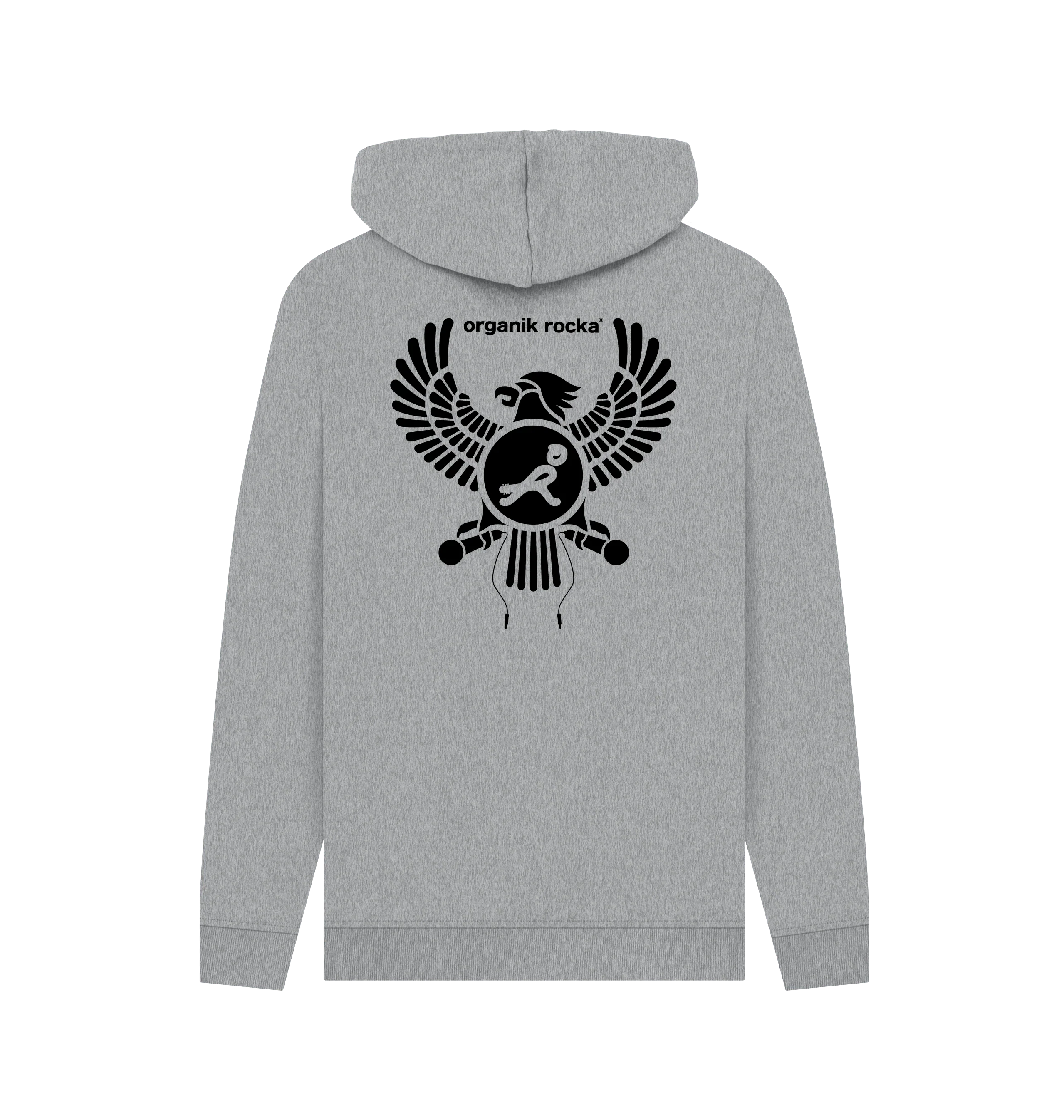 Phoenix hoodie - light heather grey ('OR' logo on front)