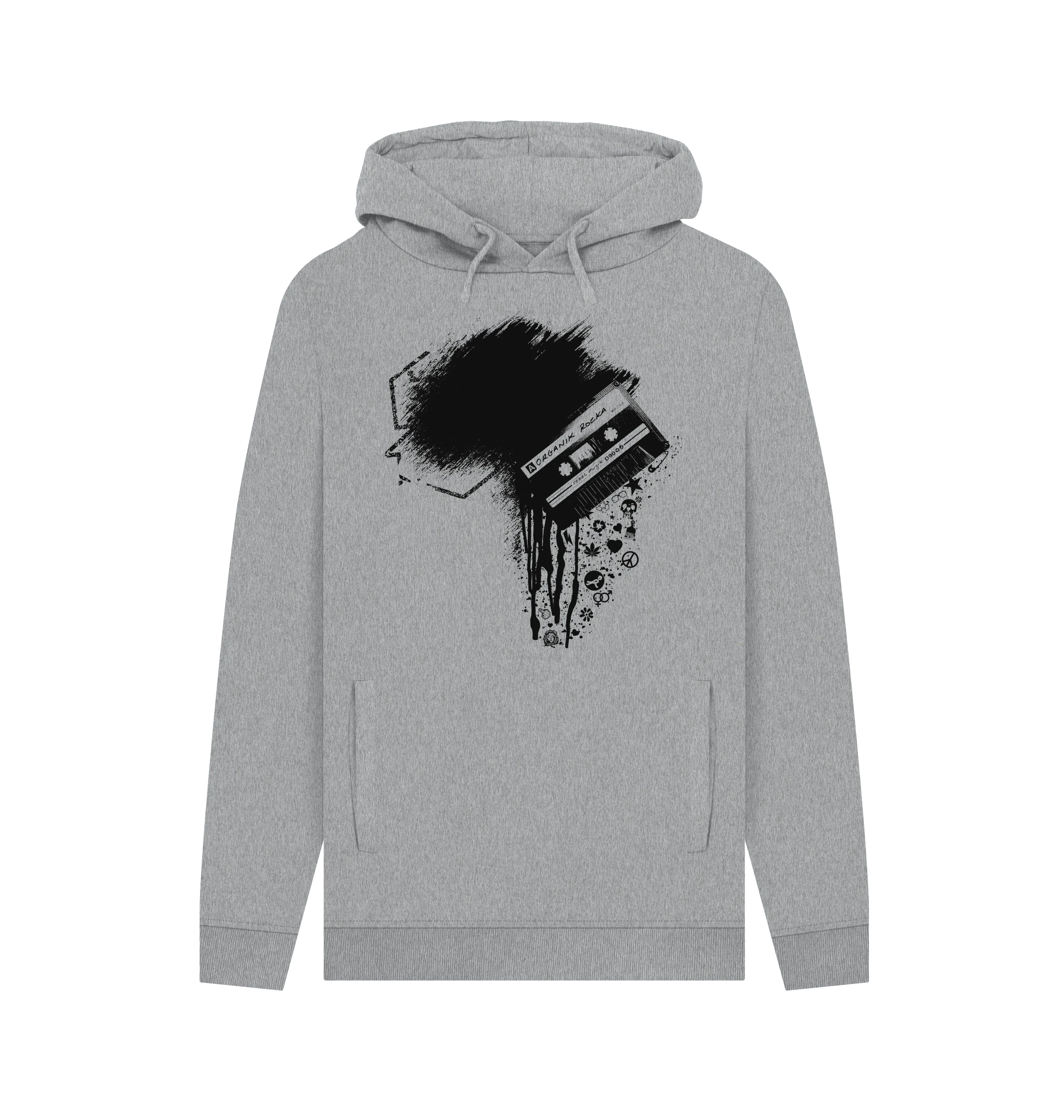 Rebel Muzik hoodie - light heather grey