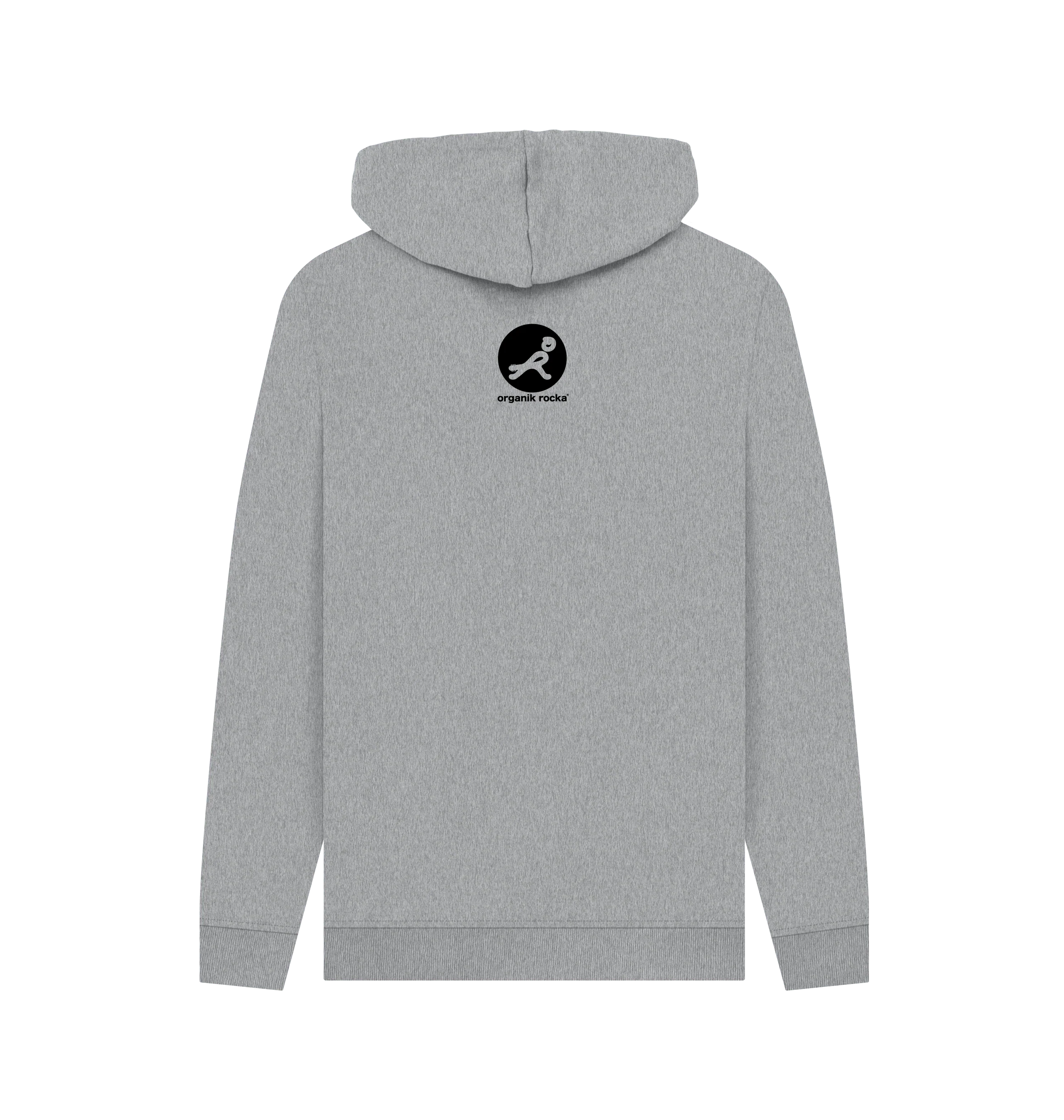 Roots hoodie- light heather grey ('OR' logo on back) - Image 2