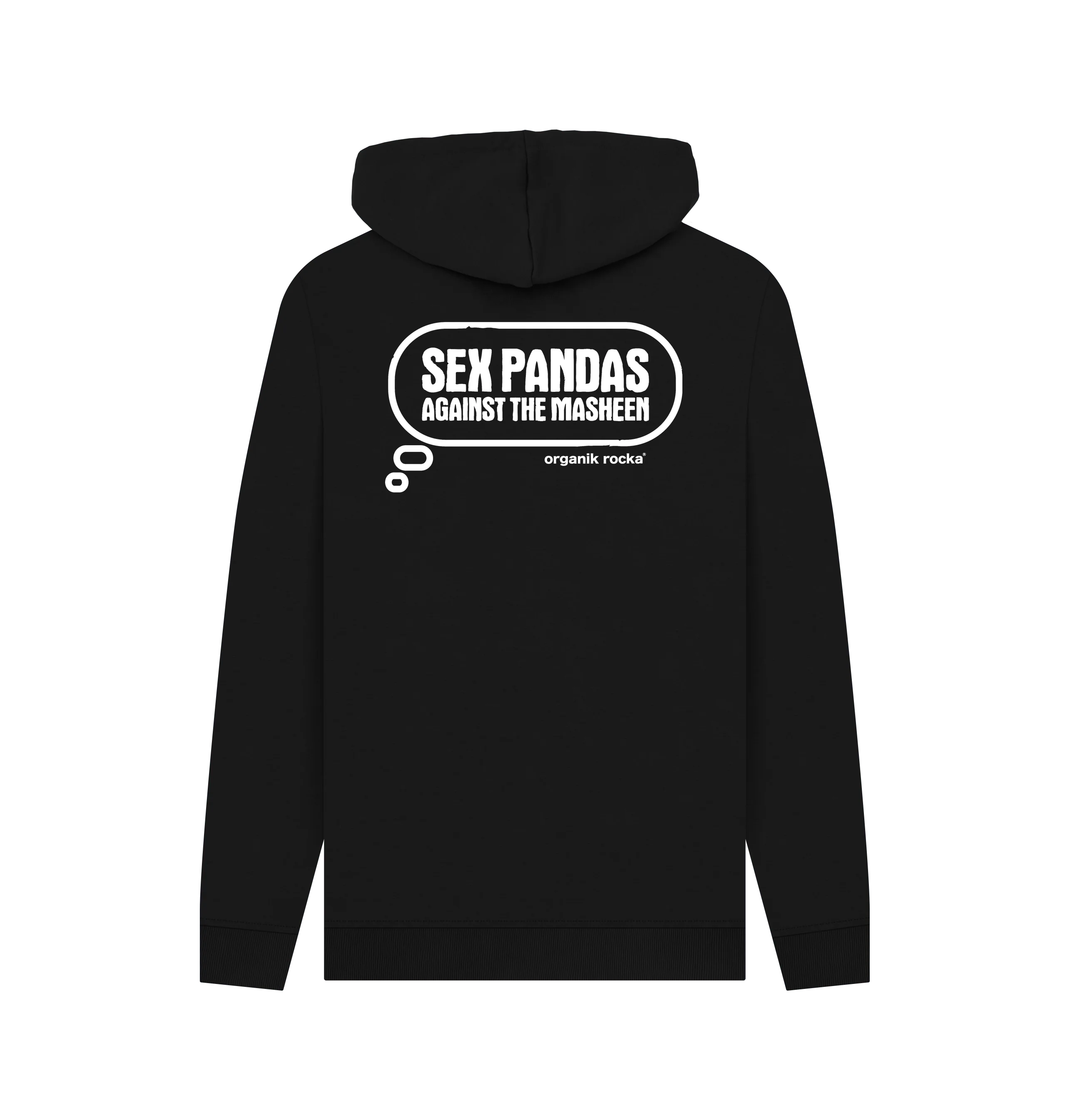 Sex Pandas logo hoodie - black (thought bubble on the back) - Image 2