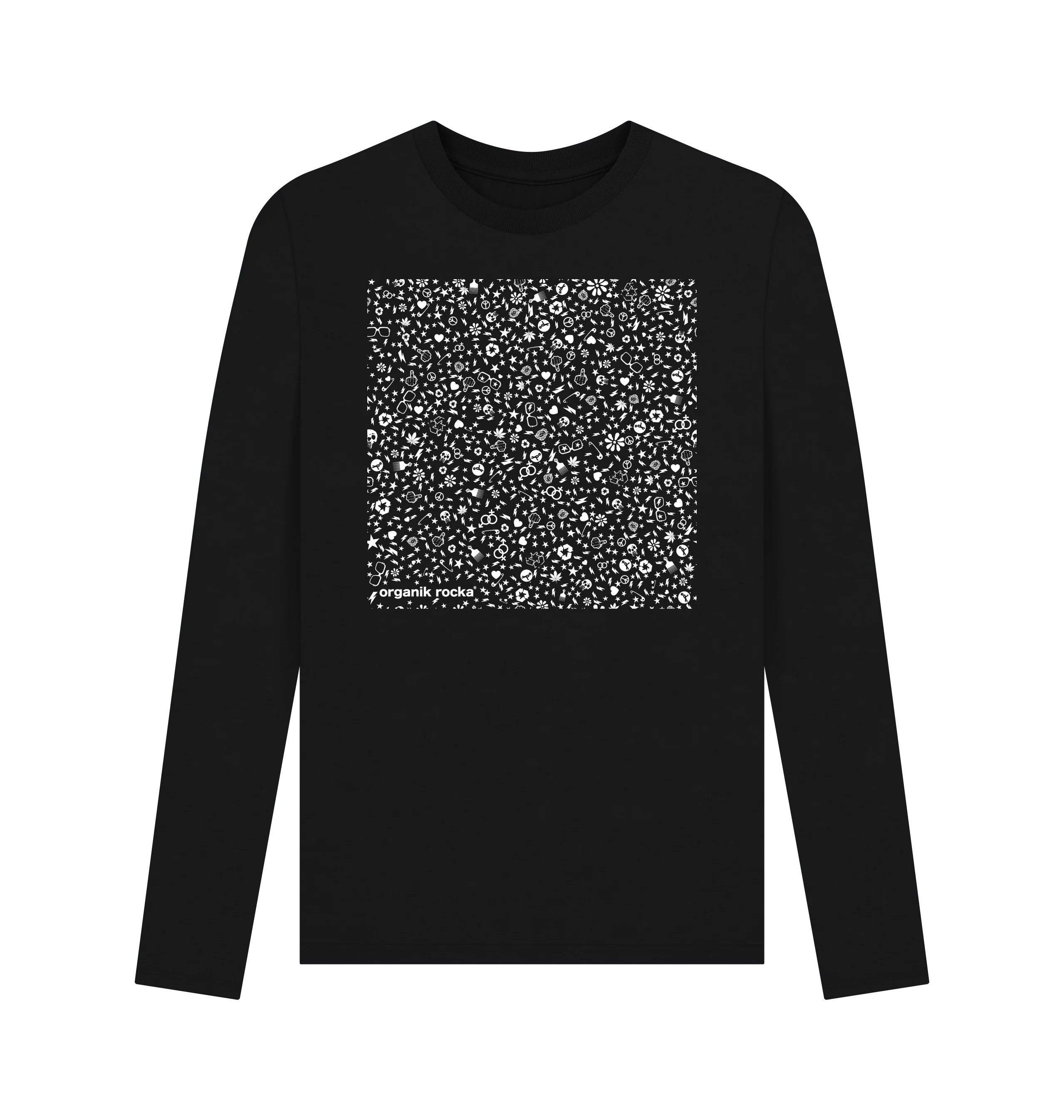 Wallpaper long sleeve tee - black