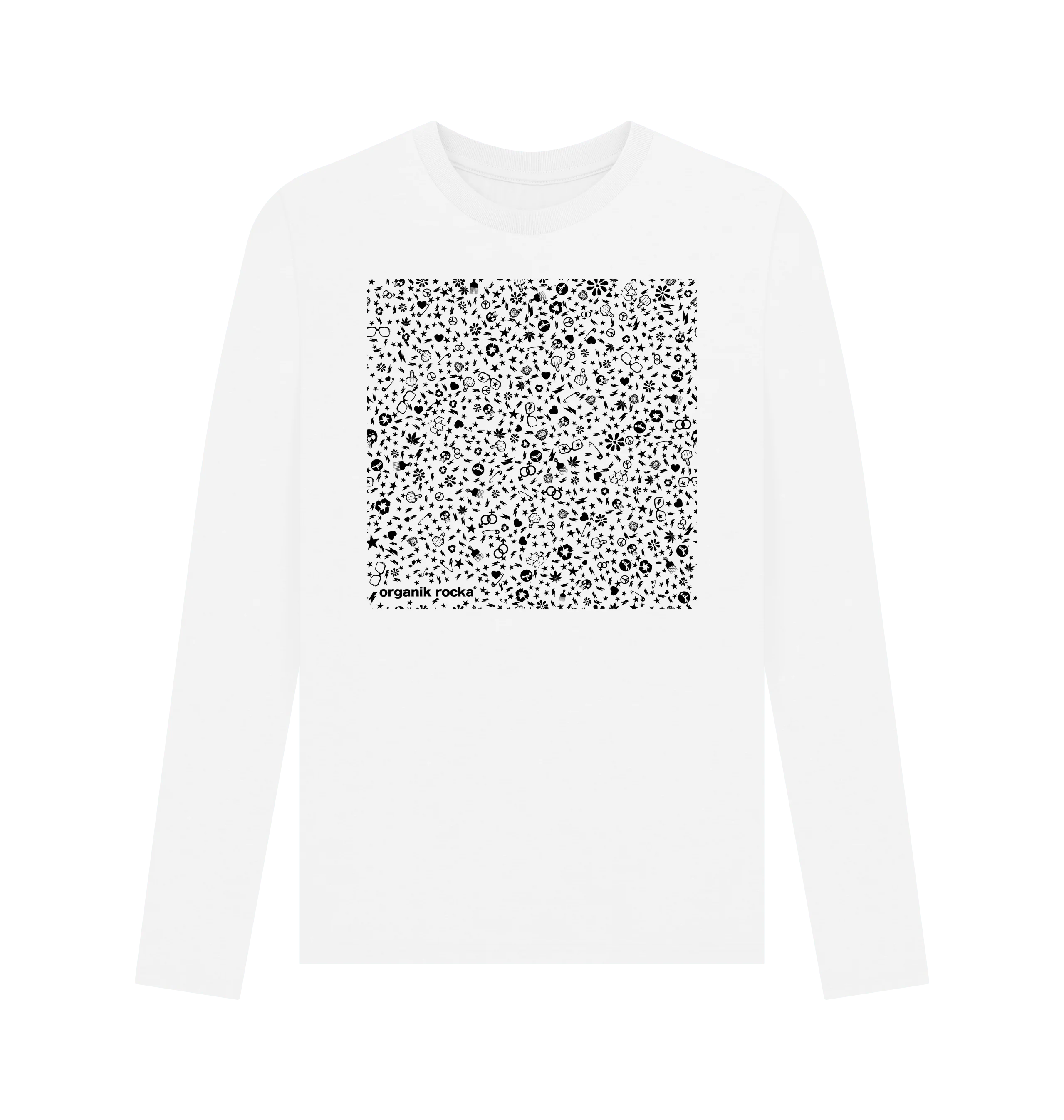 Wallpaper long sleeve tee - white