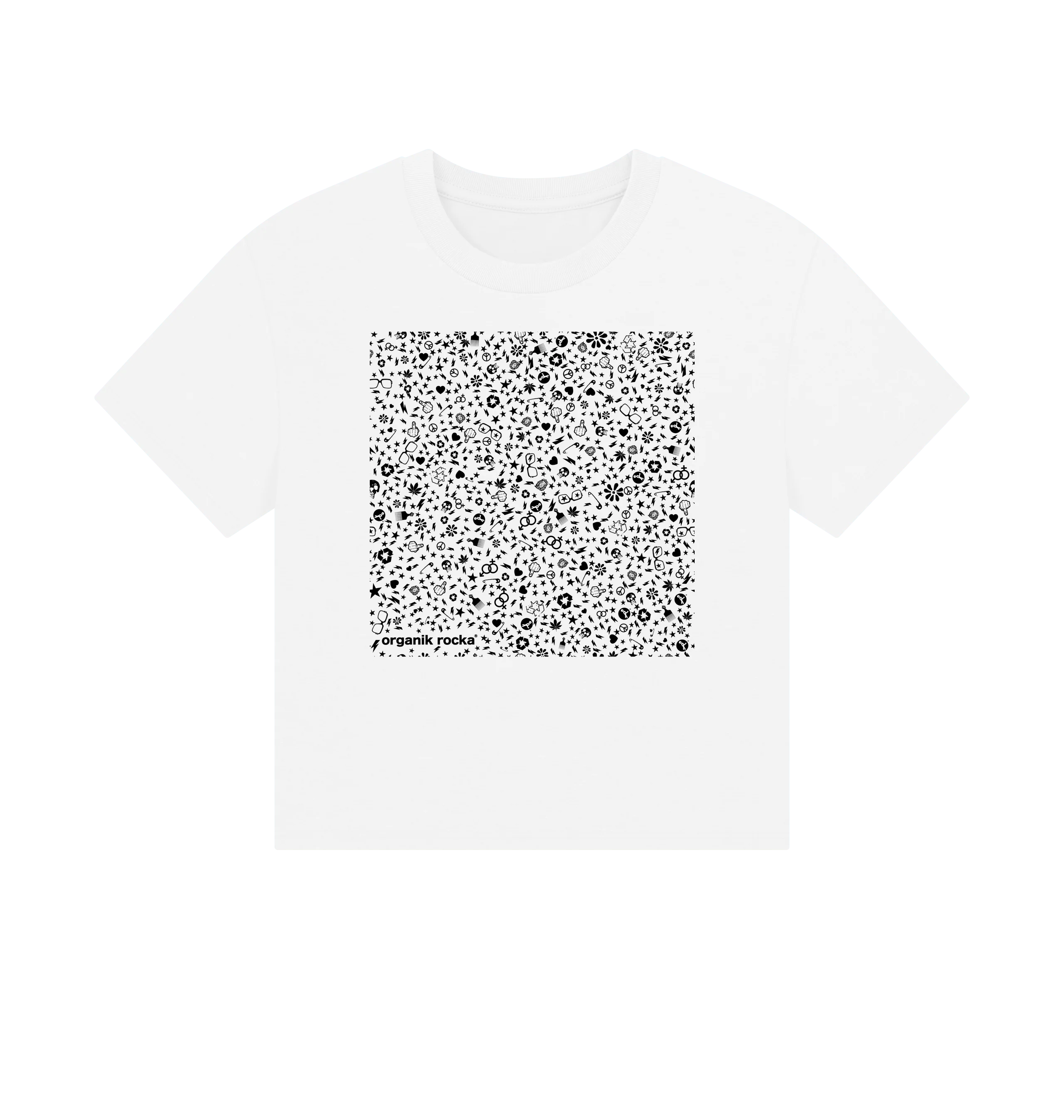 Wallpaper - women's white box cut tee