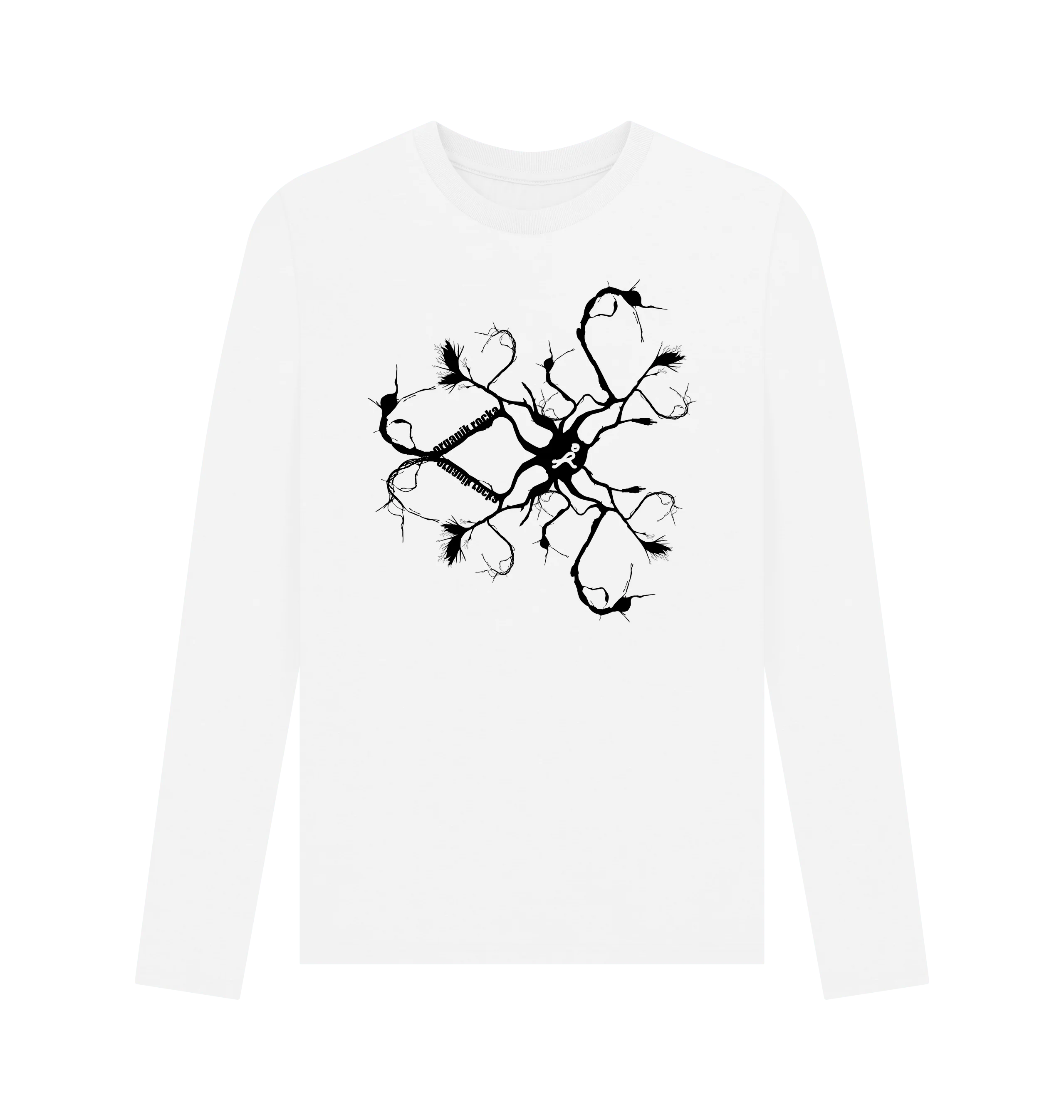 Web long sleeve tee - white